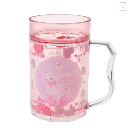 Japan Disney Sparkling Clear Cup - Marie : Sweets & Dress Up - 3