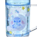 Japan Disney Sparkling Clear Cup - Stitch : Rabbit - 4