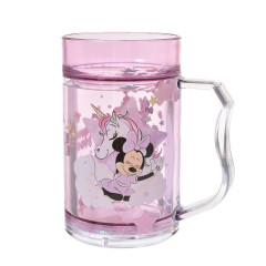 Japan Disney Sparkling Clear Cup - Minnie : Unicorn
