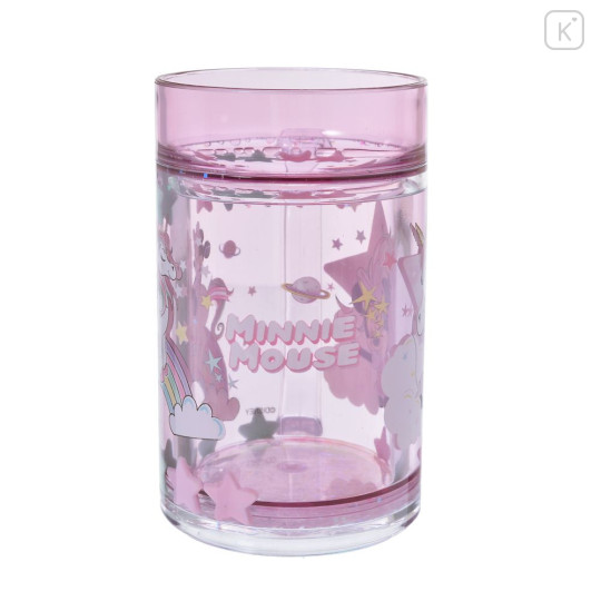 Japan Disney Sparkling Clear Cup - Minnie : Unicorn - 2
