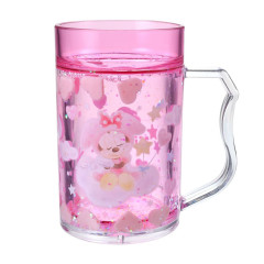 Japan Disney Sparkling Clear Cup - Minnie : Rabbit