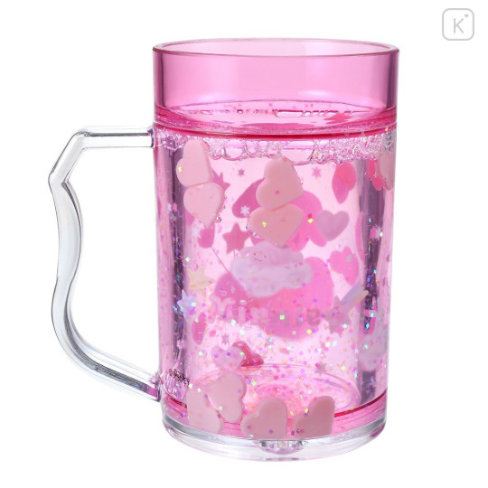 Japan Disney Sparkling Clear Cup - Minnie : Rabbit - 3