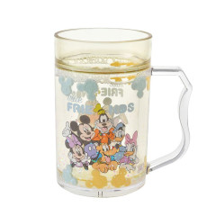Japan Disney Sparkling Clear Cup - Mickey & Friends