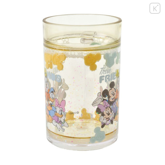 Japan Disney Sparkling Clear Cup - Mickey & Friends - 2