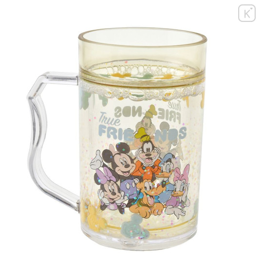 Japan Disney Sparkling Clear Cup - Mickey & Friends - 3