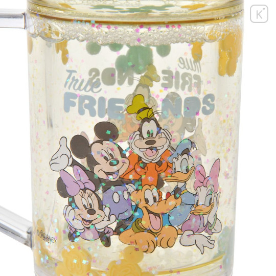 Japan Disney Sparkling Clear Cup - Mickey & Friends - 4