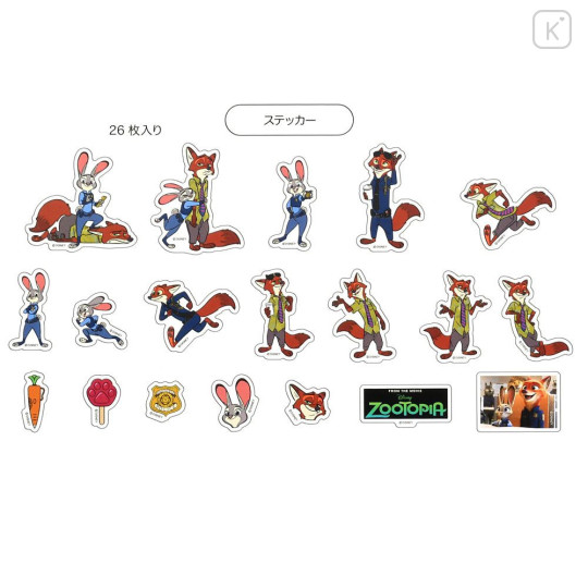 Japan Disney Store Clear Sticker Collection - Zootopia : Judy Hopps & Nick Wilde - 5