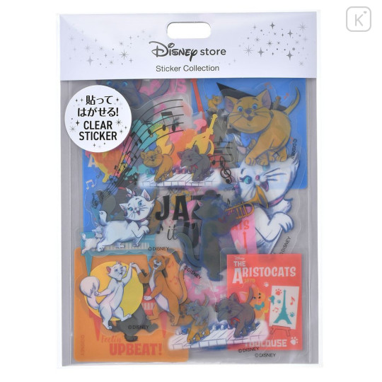 Japan Disney Store Clear Sticker Collection - Marie : Jazz it Up - 1