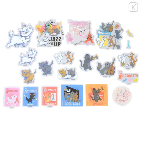 Japan Disney Store Clear Sticker Collection - Marie : Jazz it Up - 2