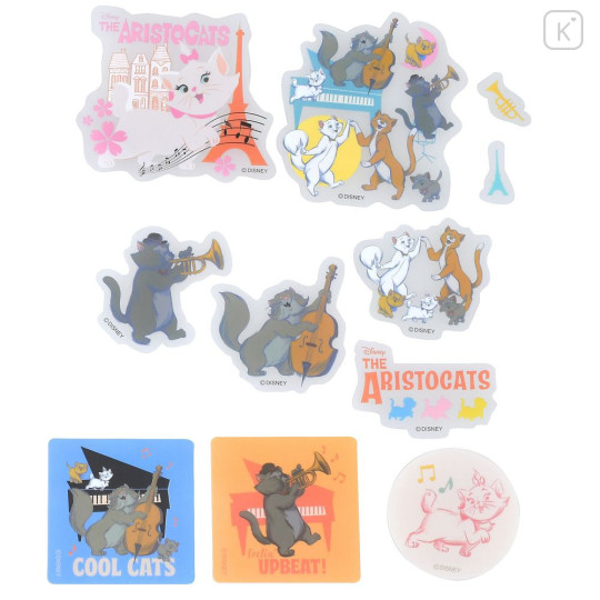 Japan Disney Store Clear Sticker Collection - Marie : Jazz it Up - 4