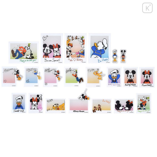 Japan Disney Store Clear Sticker Collection - Mickey & Friends : Instant Photo Style - 2
