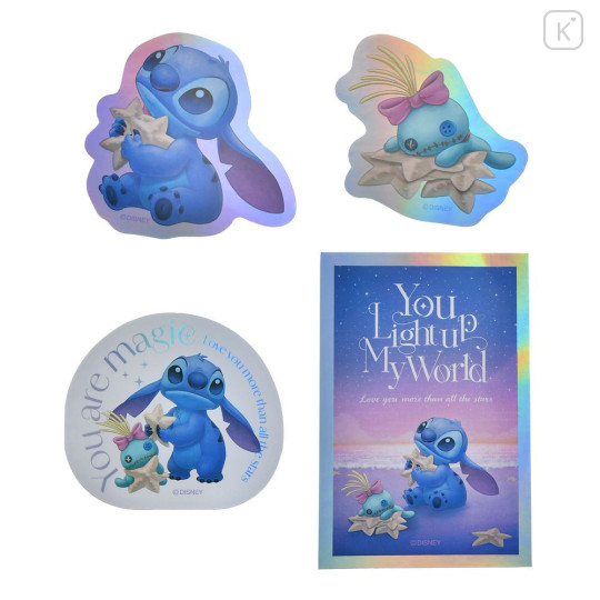 Japan Disney Store Die-cut Sticker Collection - Scrump & Stitch : Stitch Day Collection Hologram - 2