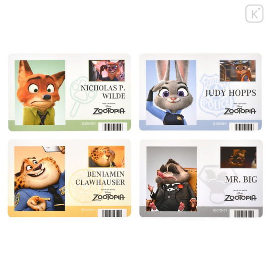 Japan Disney Store ID Card Style Sticker Collection - Zootopia - 2