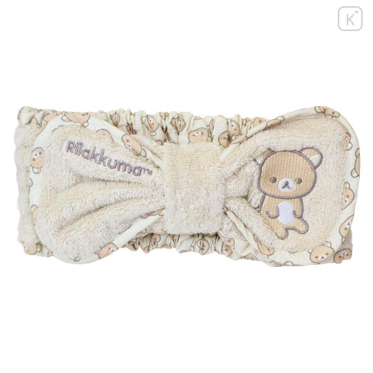 Japan San-X Spa Headband with Ribbon - Rilakkuma : Embroidered - 1