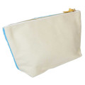 Japan San-X Sagara Embroidery Cosmetic Pouch - Kiiroitori : Blue - 2