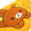 Japan San-X Sagara Embroidery Cosmetic Pouch - Rilakkuma : Orange Relax - 4