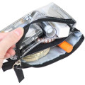 Japan Peanuts 3-Pocket Mini Clear Flat Pouch - Snoopy : Wearing TShirt Black - 3