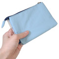 Japan Peanuts 3-Pocket Mini Clear Flat Pouch - Olaf : Joe Cool Wearing TShirt Blue - 2