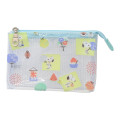 Japan Peanuts 3-Pocket Mini Clear Flat Pouch - Snoopy : Summer Cool - 1