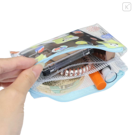 Japan Peanuts 3-Pocket Mini Clear Flat Pouch - Snoopy : Summer Cool - 3