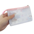 Japan Peanuts 3-Pocket Mini Clear Flat Pouch - Snoopy : Summer Watermelon Blue Pink - 2