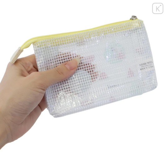 Japan Peanuts 3-Pocket Mini Clear Flat Pouch - Snoopy : Summer Watermelon Green - 2