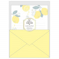 Japan San-X Letterpress Printing Letter Set - Rilakkuma / Yellow - 1
