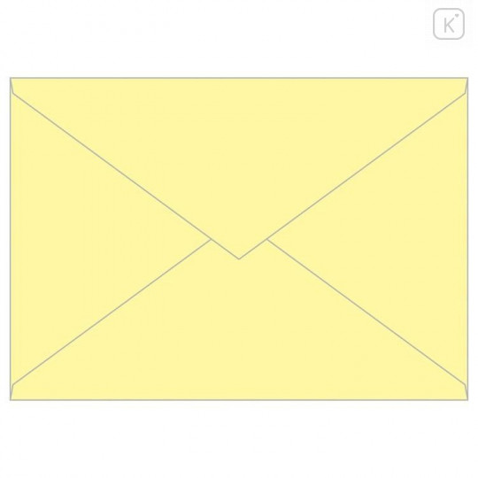 Japan San-X Letterpress Printing Letter Set - Rilakkuma / Yellow - 3