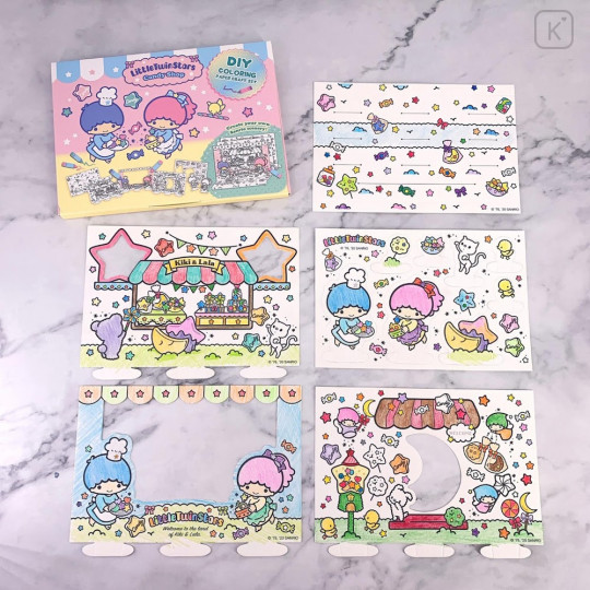Sanrio DIY Coloring Paper Craft Set - Little Twin Stars - 2
