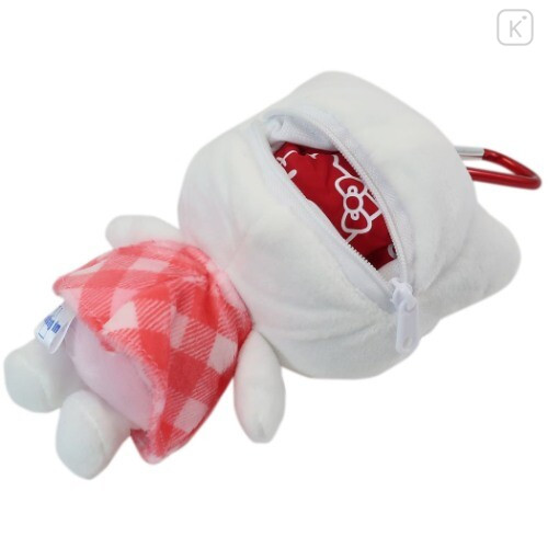 Japan Sanrio Keychain Plush Shopping Bag - Hello Kitty - 3