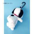 Japan Peanuts Keychain Plush Shopping Bag - Snoopy / Black - 2