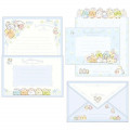 Japan San-X Letter Envelope Set - Sumikko Gurashi / Mysterious Rabbit Oniwa B - 2