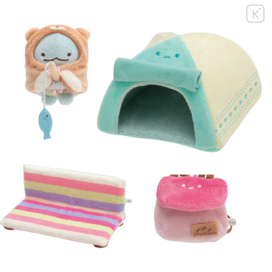 Japan San-X Scene Plush Set - Sumikko Gurashi Tokage / Sumikko Camp - 1