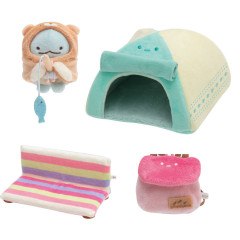 Japan San-X Scene Plush Set - Sumikko Gurashi Tokage / Sumikko Camp