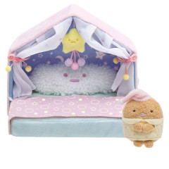 Japan San-X Scene Plush Set - Sumikko Gurashi / Tonkatsu Baby Room Bed