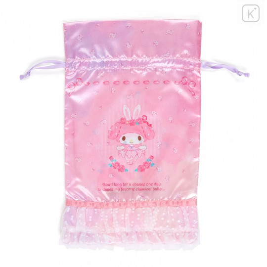 Japan Sanrio Drawstring Bag - My Melody / Longing Ballerina - 3