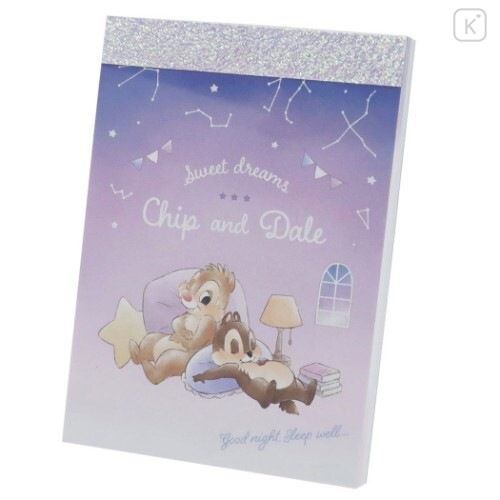 Japan Disney Mini Notepad - Chip & Dale / Sweet Dreams - 1