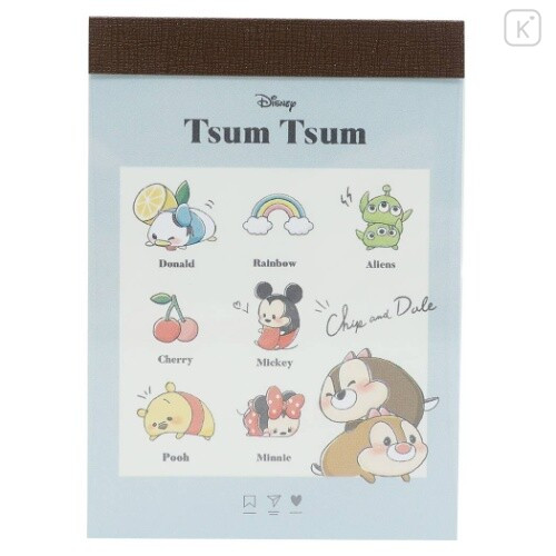 Japan Disney Mini Notepad - Tsum Tsum / List - 1
