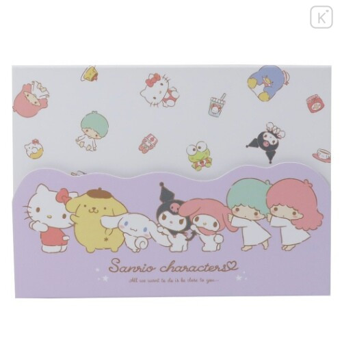 Japan Sanrio A6 Notepad with Cover - Sanrio Family - 1
