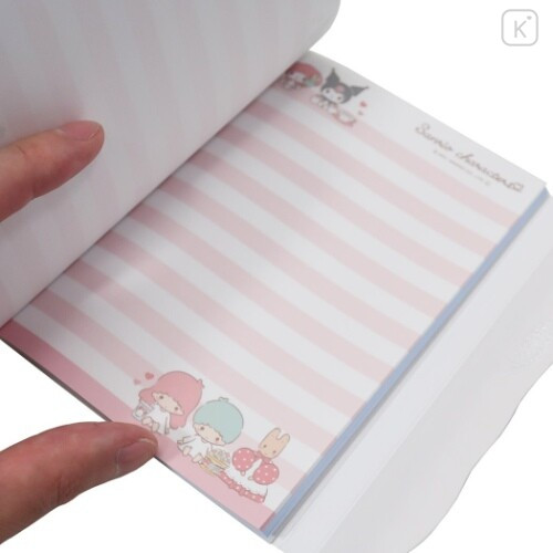 Japan Sanrio A6 Notepad with Cover - Sanrio Family - 5