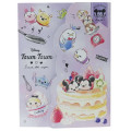 Japan Disney A6 Notepad with Cover - Tsum Tsum / Cake - 1