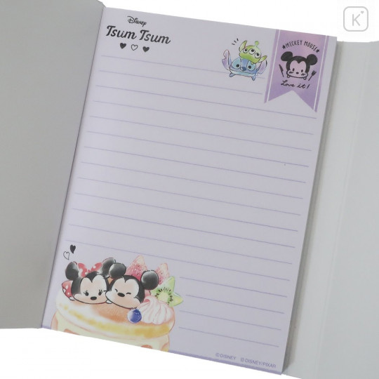Japan Disney A6 Notepad with Cover - Tsum Tsum / Cake - 2
