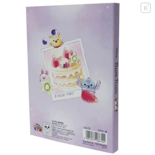 Japan Disney A6 Notepad with Cover - Tsum Tsum / Cake - 6