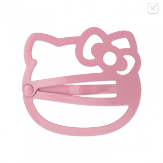 Japan Sanrio Colorful Hair Clip 4pcs Set - Hello Kitty / Face - 2