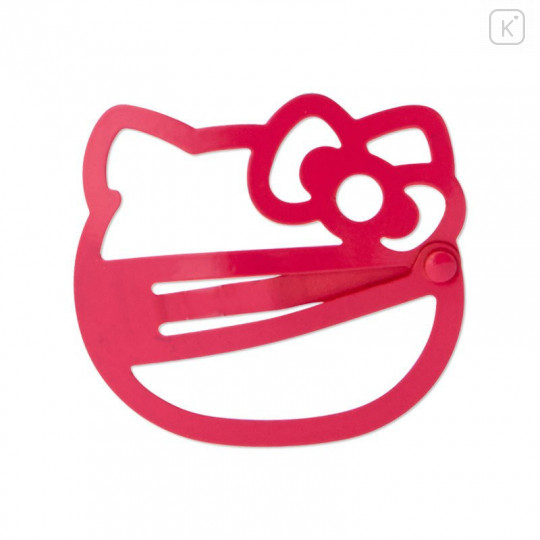 Japan Sanrio Colorful Hair Clip 4pcs Set - Hello Kitty / Face - 5