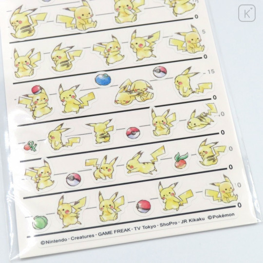 Japan Pokemon 4 Size Sticker - Pikachu number 025 - 3