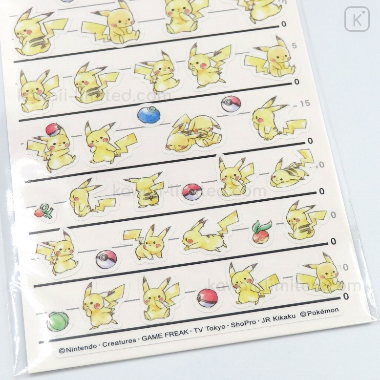 Japan Pokemon 4 Size Sticker - Pikachu