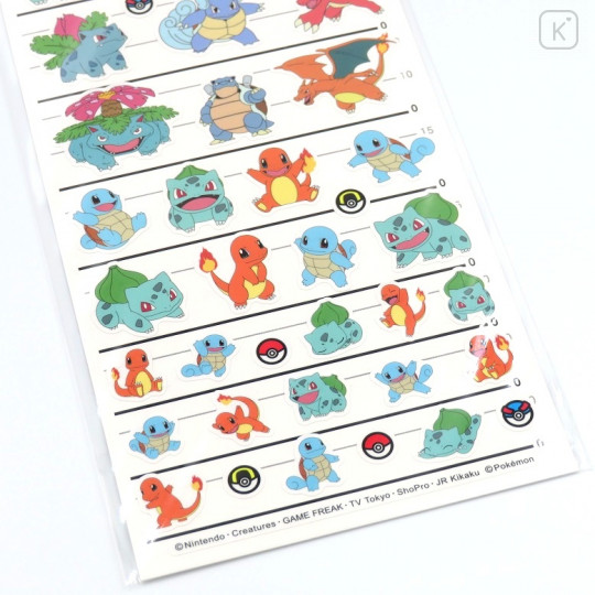 Japan Pokemon 4 Size Sticker - Bulbasaur & Charmander & Squirtle - 3