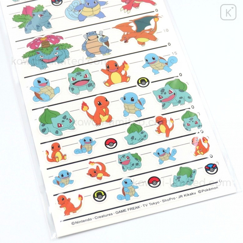 4 Sticker Sheet Pokemon Set - Charmander, Squirtle, Bulbasaur, MEW — Logan  Arch