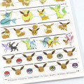 Japan Pokemon 4 Size Sticker - Eevee Friends - 3
